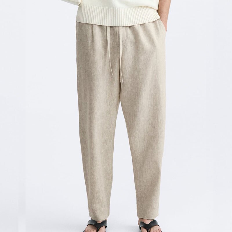 Blended Pants Factory - OEM Custom Summer Men's High Waist Drawstring Casual