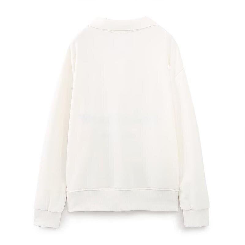 Polo Collar Sweatshirt Factory - OEM Custom Women's Elegant Slim Fit