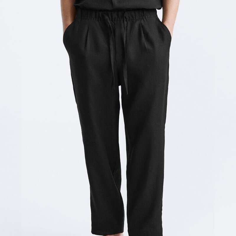 Blended Pants Factory - OEM Custom Summer Men's High Waist Drawstring Casual