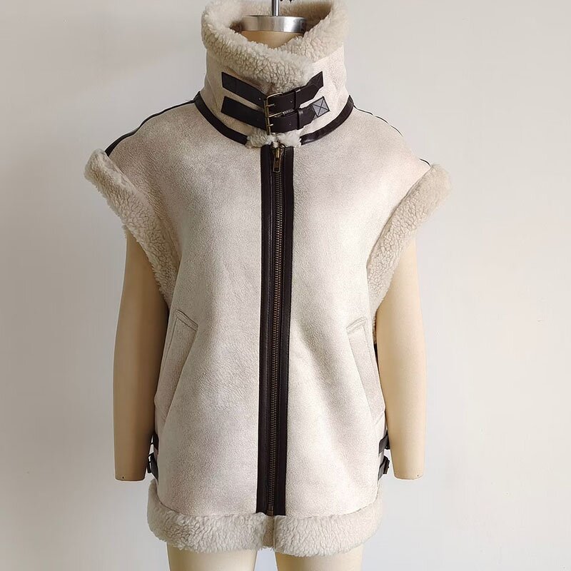 Fleece Splicing Tank Top Factory - OEM Custom Female Waistcoat Chic Top