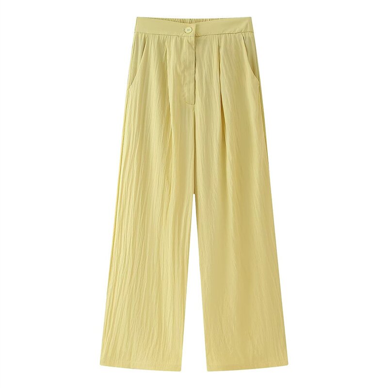 Vest Trousers Suit Factory - OEM Custom Retro V-neck Sleeveless High Waist