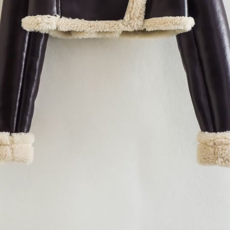 Warm Cropped Jacket Factory - OEM Custom Autumn Winter Long Sleeve Coat