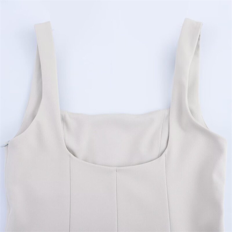 Suspender Jumpsuit Factory - OEM Custom Retro Lapel Sleeveless Women's Short