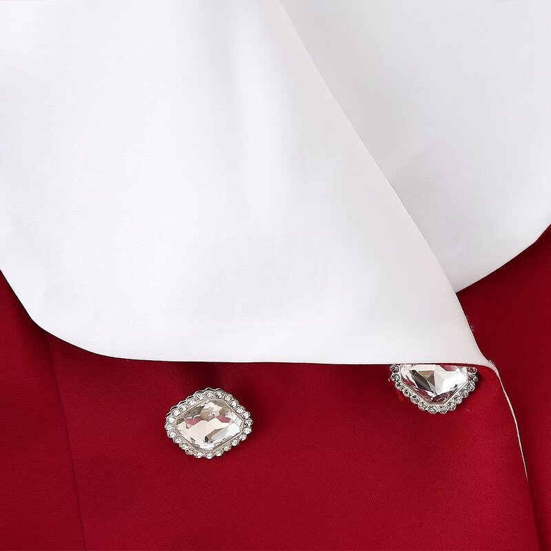 Suit-style Bow Decorated Dress Factory - OEM Custom Retro Double-Breasted Mini