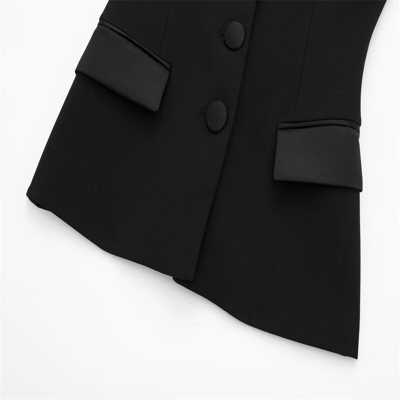 Streetwear Off Shoulder Tank Top Factory - OEM Custom Vintage Button Up Chic Vest