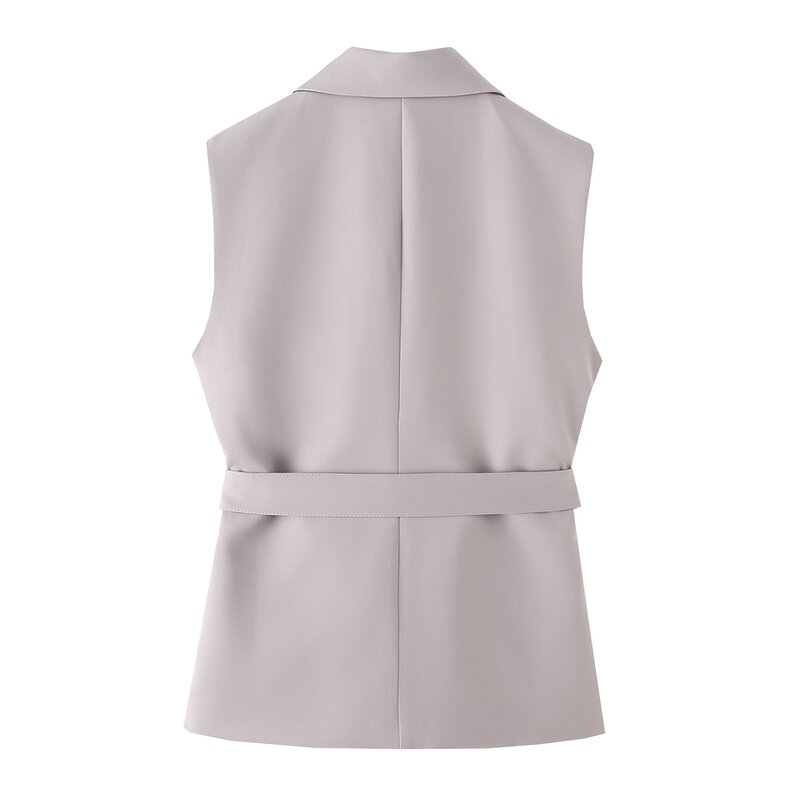 Solid Color Vest Trousers Suit Factory - OEM Custom Retro Belt Suit Vest