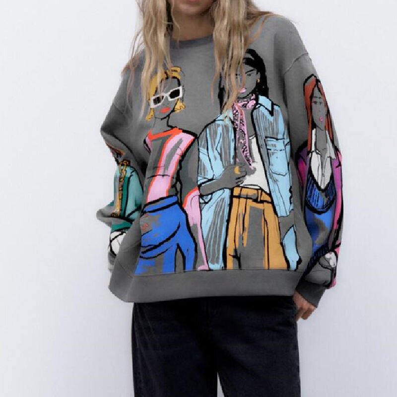 Embroidered Hooded Sweatshirt Factory - OEM Custom Y2k Fashion Women's Pullover