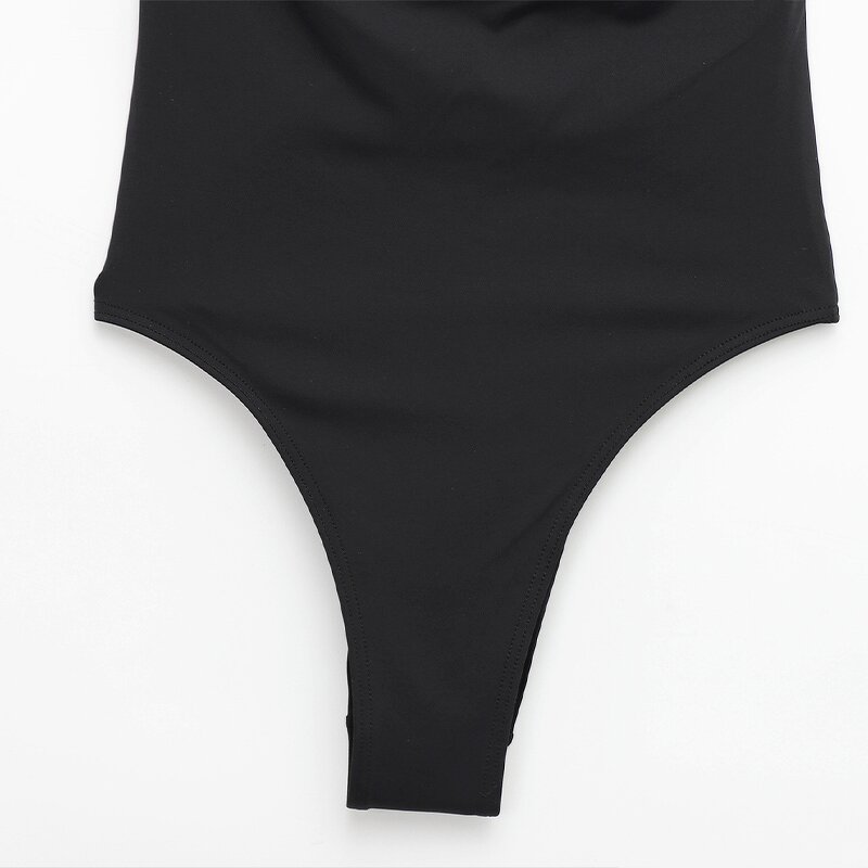 Metal Ornaments Jumpsuit Factory - OEM Custom Retro Sexy Sleeveless Classic Black