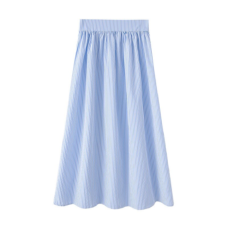 Striped Suit Factory - OEM Custom Spring Short-sleeved Top and Skirt Two-piece