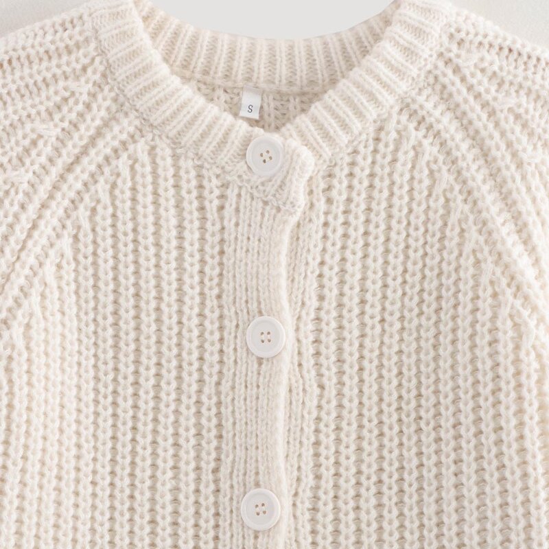 Knitted Loose Sweater Factory - OEM Custom Retro Round Neck Single-Breasted