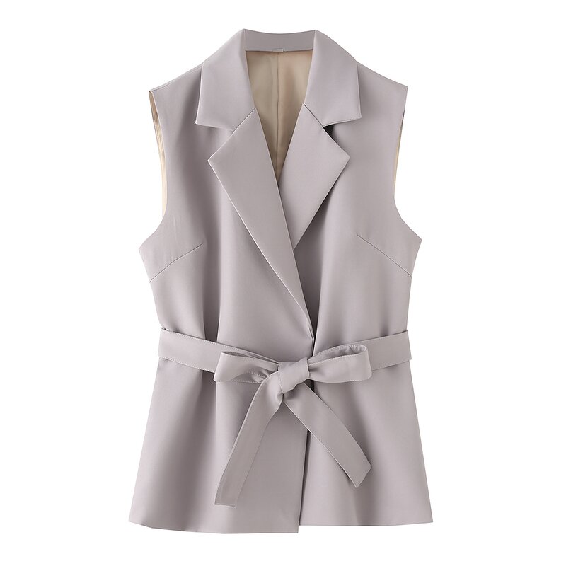 Solid Color Vest Trousers Suit Factory - OEM Custom Retro Belt Suit Vest