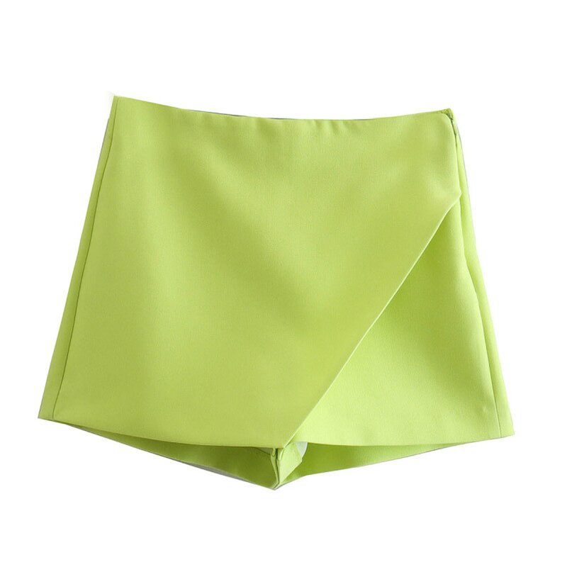 Asymmetric Mid-waist Culottes Factory - OEM Custom Five Colors Women's Summer Shorts