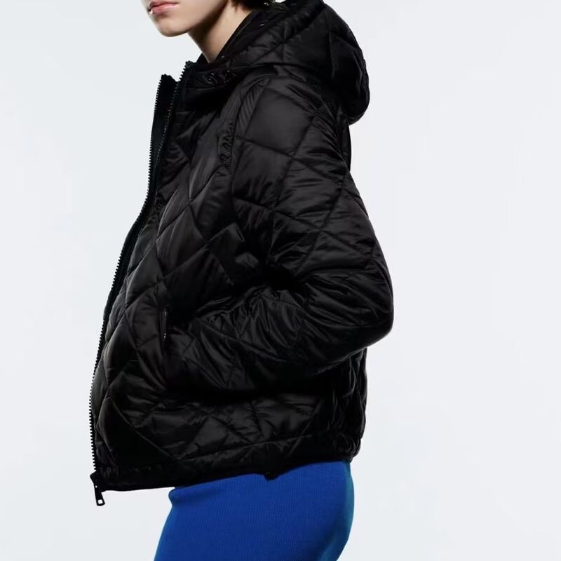 Hooded Cotton Coat Factory - OEM Custom Autumn Winter Long Sleeves Side Pocket