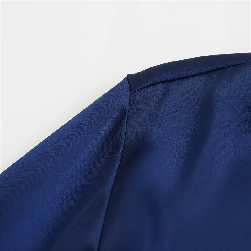 Multicolor Satin Shirt Factory - OEM Custom Vintage Button Up Women's Top