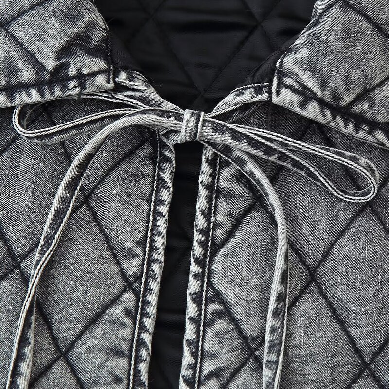 Stone-washed Quilted Cotton Coat Factory - OEM Custom Autumn Fashion Retro Casual