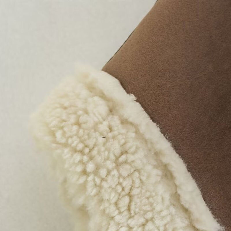 Fleece Splicing Tank Top Factory - OEM Custom Vintage Turn-Down Collar Waistcoat