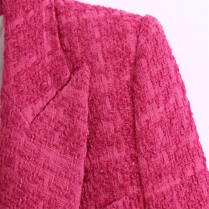 Ladies Fashion Retro Slim Suit Factory - OEM Custom Two-color Double-breasted