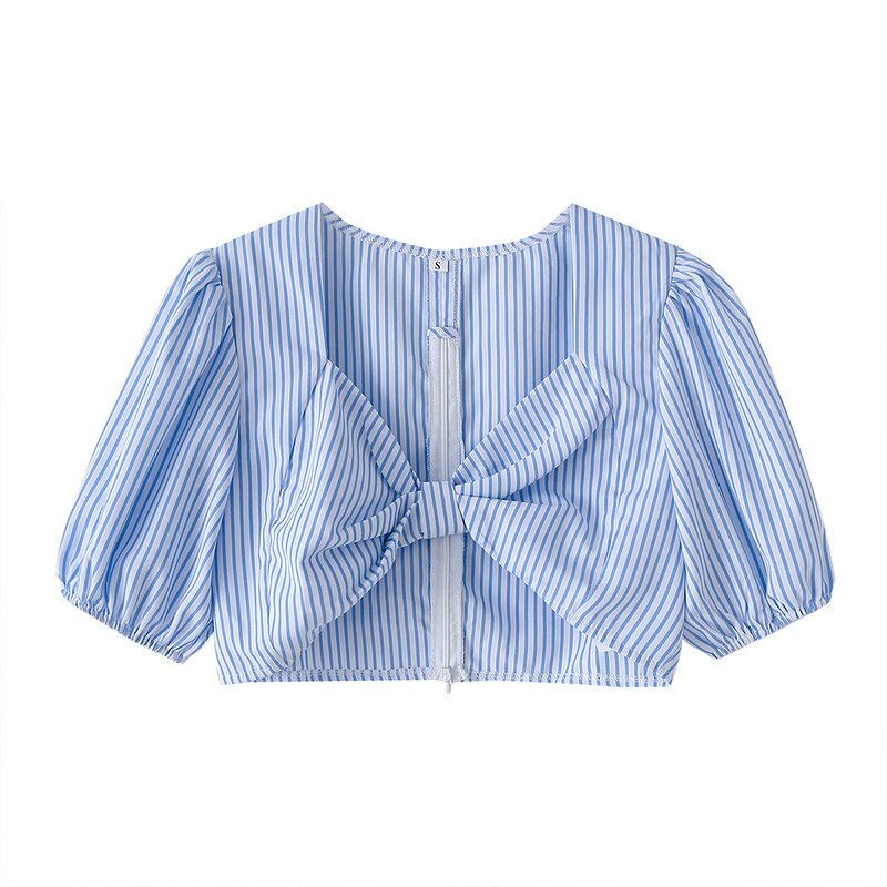 Striped Suit Factory - OEM Custom Spring Short-sleeved Top and Skirt Two-piece