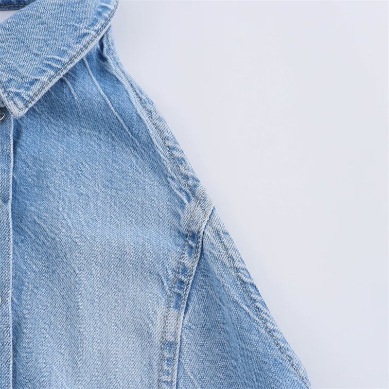 Halter Neck Denim Jumpsuit Factory - OEM Custom Casual Retro Backless Sleeveless