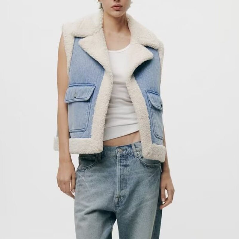 Windproof Warm Vest Factory - OEM Custom Autumn Winter Vintage Patch Pocket