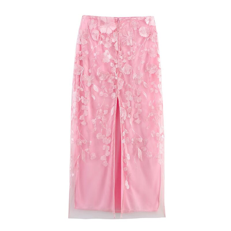 Hollow Flower Suit Factory - OEM Custom Trendy Oblique Shoulder Top and Skirt