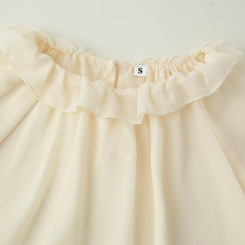 Ruffled Chiffon Shirt Skirt Two-piece Factory - OEM Custom Summer Short Shirt Mini