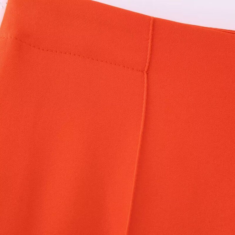 Loose Pants Factory - OEM Custom Spring New Fashion Retro High Waist Zipper