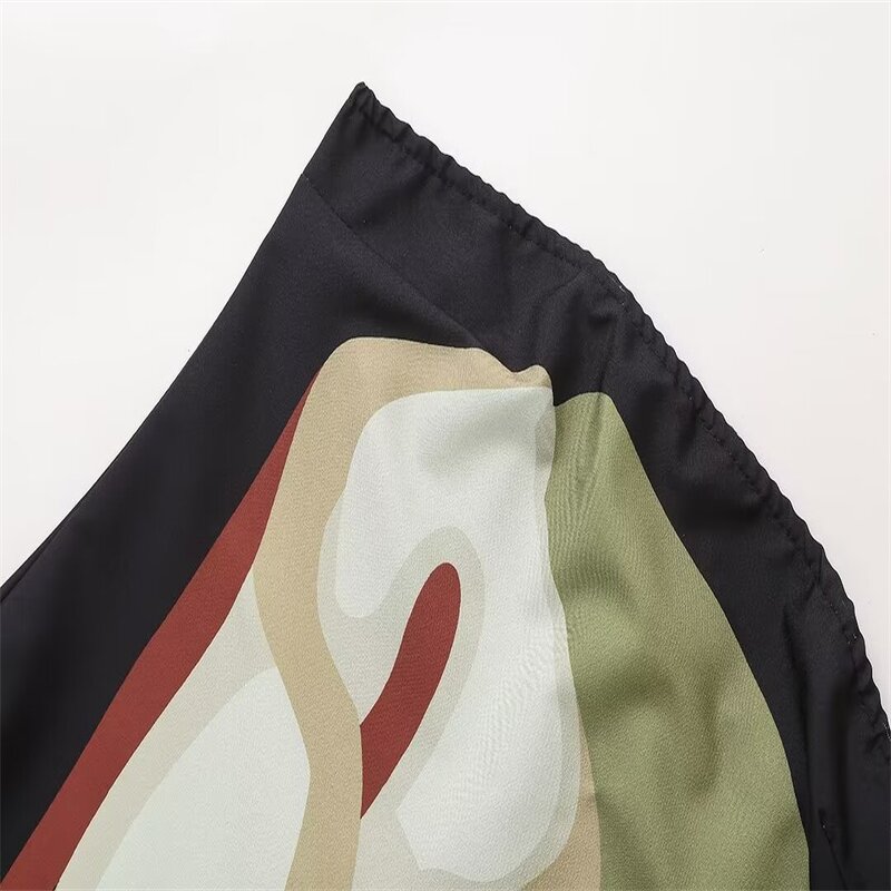 Floral Print Midi Dress Factory - OEM Custom Vintage Backless Side Zipper