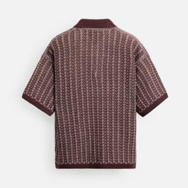 Contrast Lapel Knitted Polo Shirt Factory - OEM Custom Men's Short-sleeved Trendy