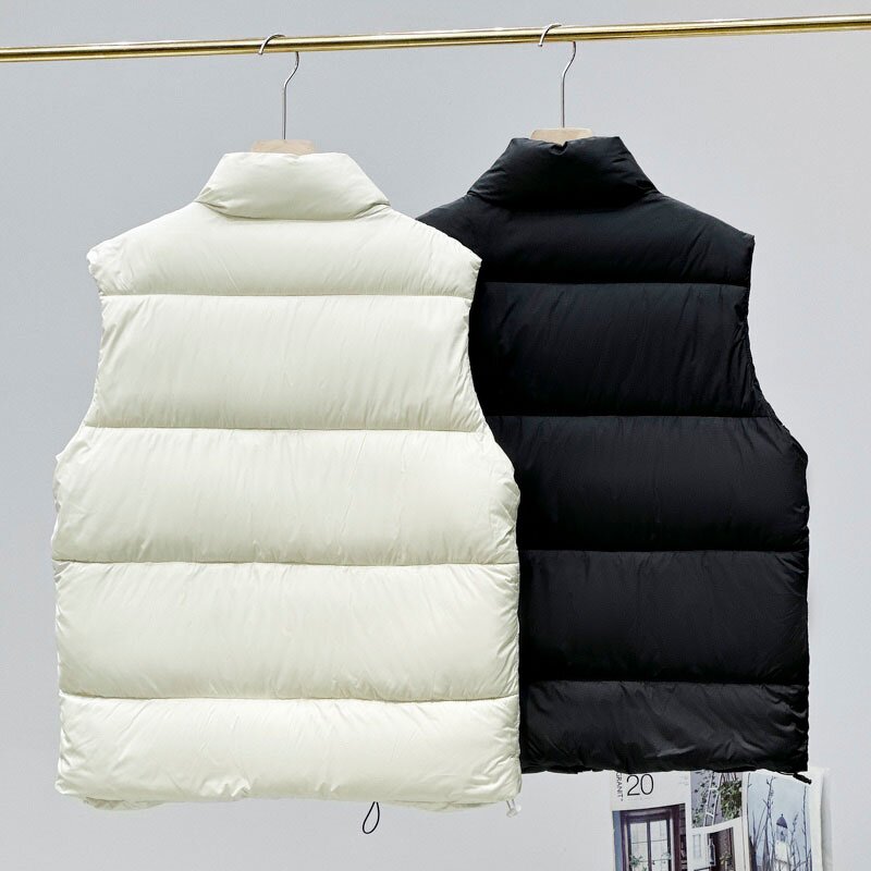 Sleeveless Vest Factory - OEM Custom Men's Autumn Winter Stand Collar Solid Color