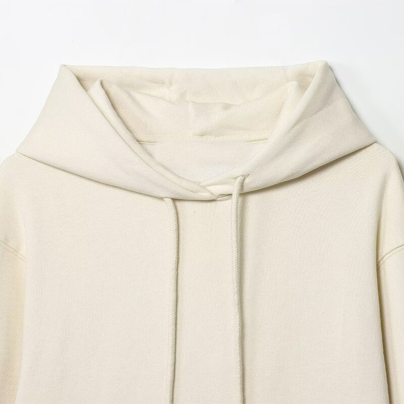 Basic Hooded Sports Sweatshirt Factory - OEM Custom Retro Casual Ladies Top