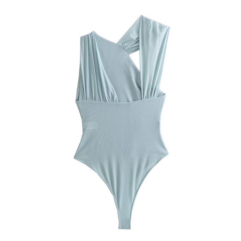 One-shoulder Asymmetrical Jumpsuit Factory - OEM Custom Sexy Pleated Backless