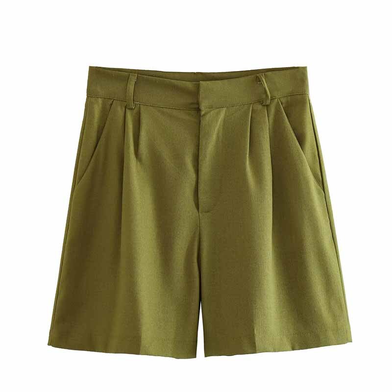 Linen Blend Casual Shorts Factory - OEM Custom Summer Fashion Elegant High Waist