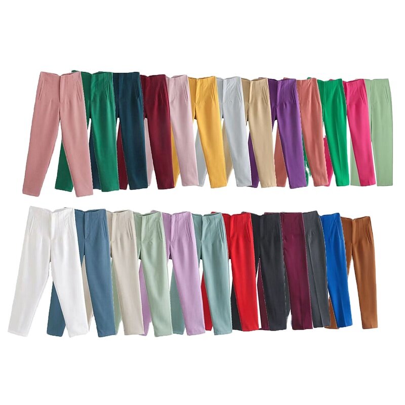 High Waist Casual Pants Factory - OEM Custom European American Style Retro
