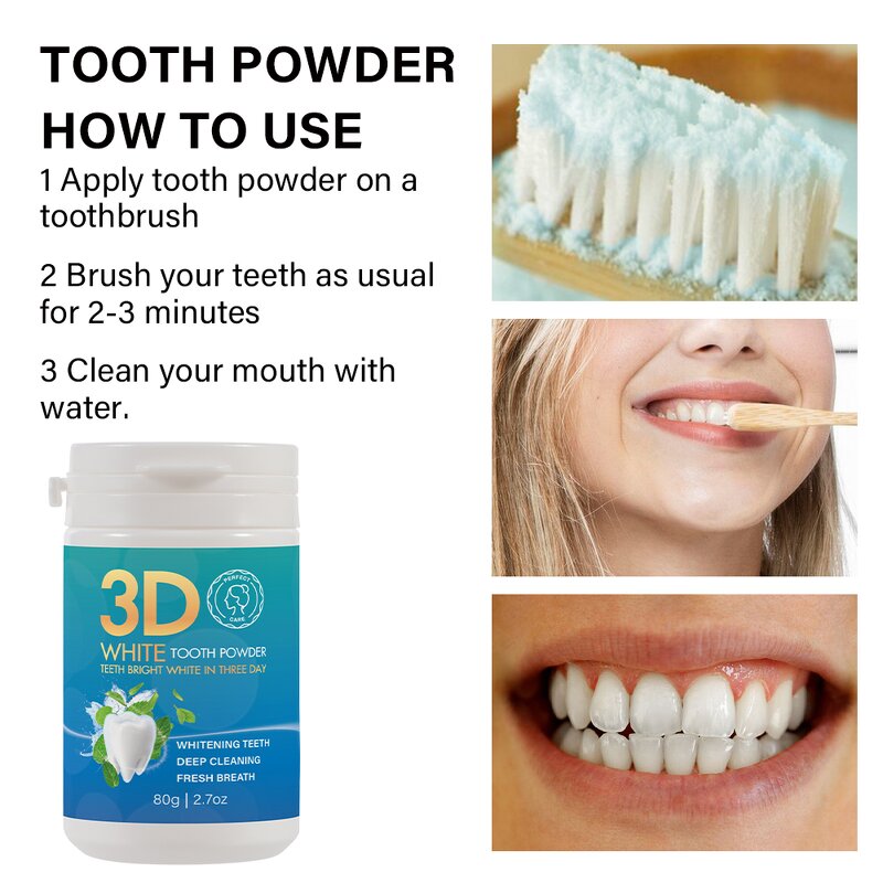 Teeth Whitening Powder Manufacturer - Private Label Natural Mint Cleaning Powder