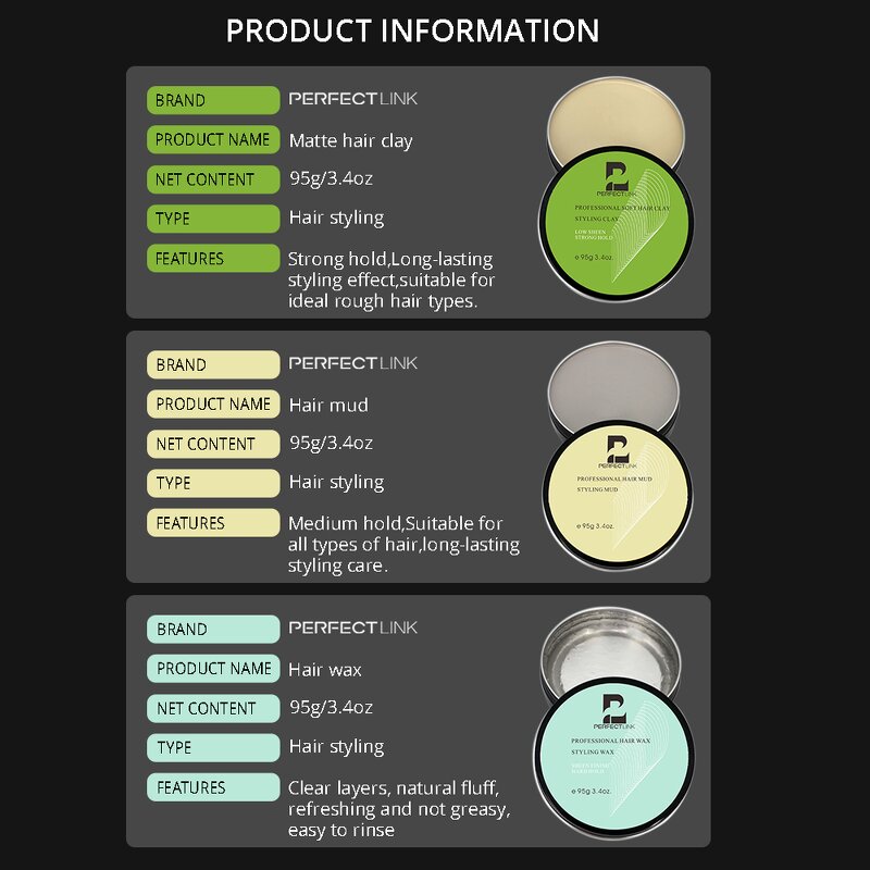 Hair Clay Manufacturer - Private Label Natural Matte Strong Hold Pomade