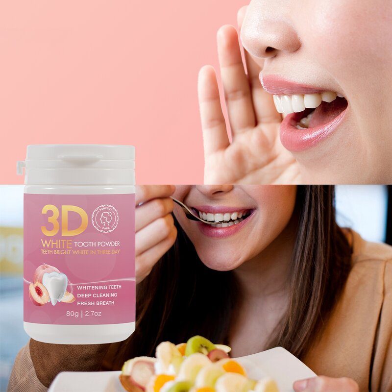 Teeth Whitening Powder Manufacturer - Wholesale Herbal Peach Flavor 80g