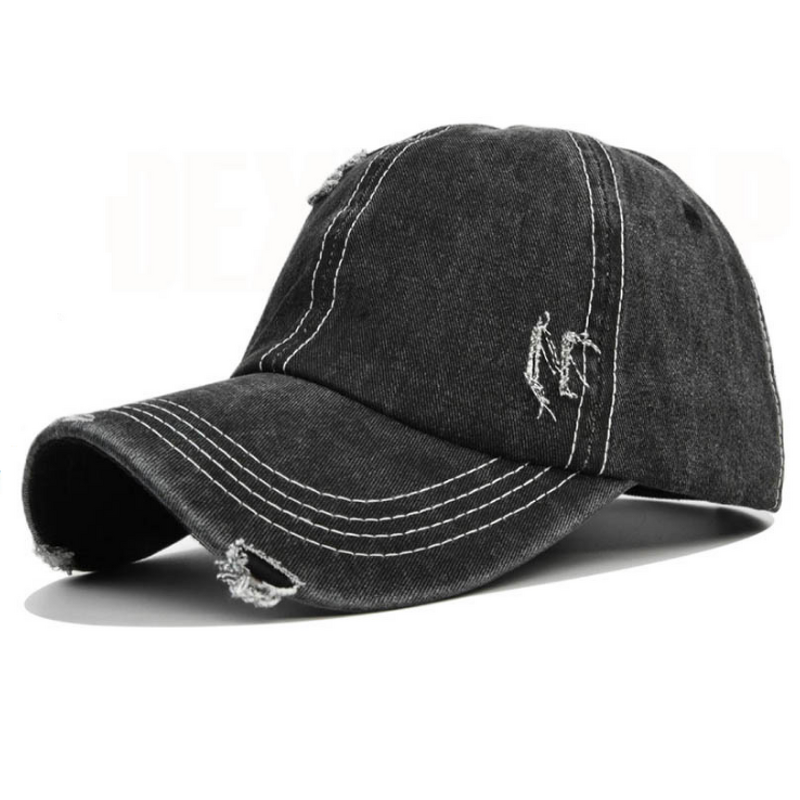Men's Vintage Sports Baseball Cap Factory - OEM Washable Jean 6 Custom Logo Embroidery Classic