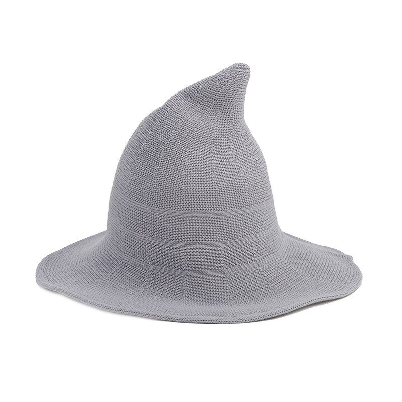 Witch Hat Factory - OEM Women's Foldable Modern Sharp Pointed Wool Felt Wide Brim Halloween