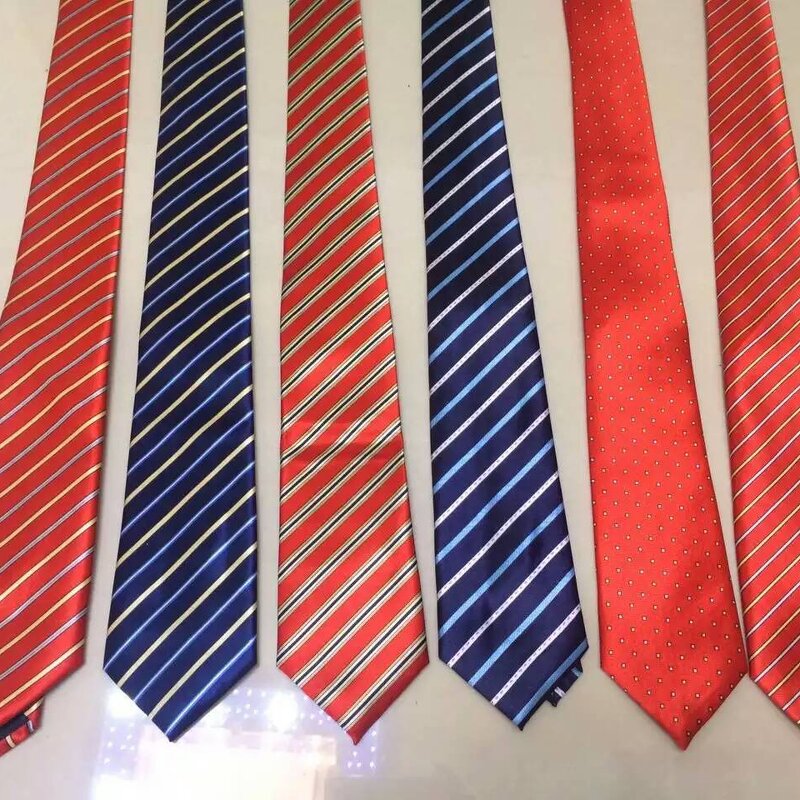 Men's Slim Skinny Neckties Factory - OEM Custom Many Solid Colors or Striped Prints Classic Style Silk