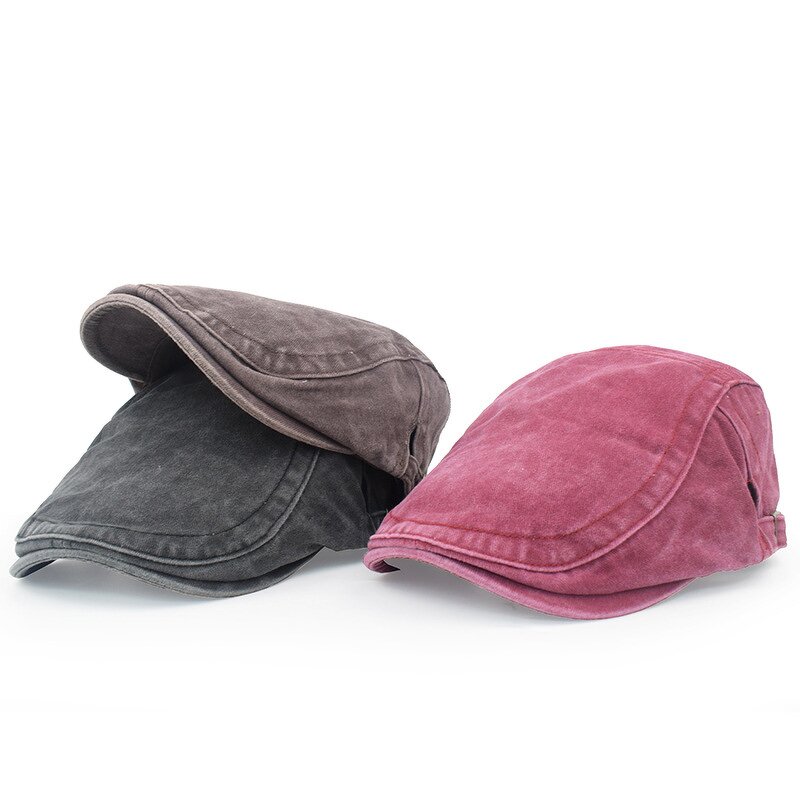 Flat Ivy Hat Factory - OEM Custom Unisex Washed Cotton Embroidered Beret