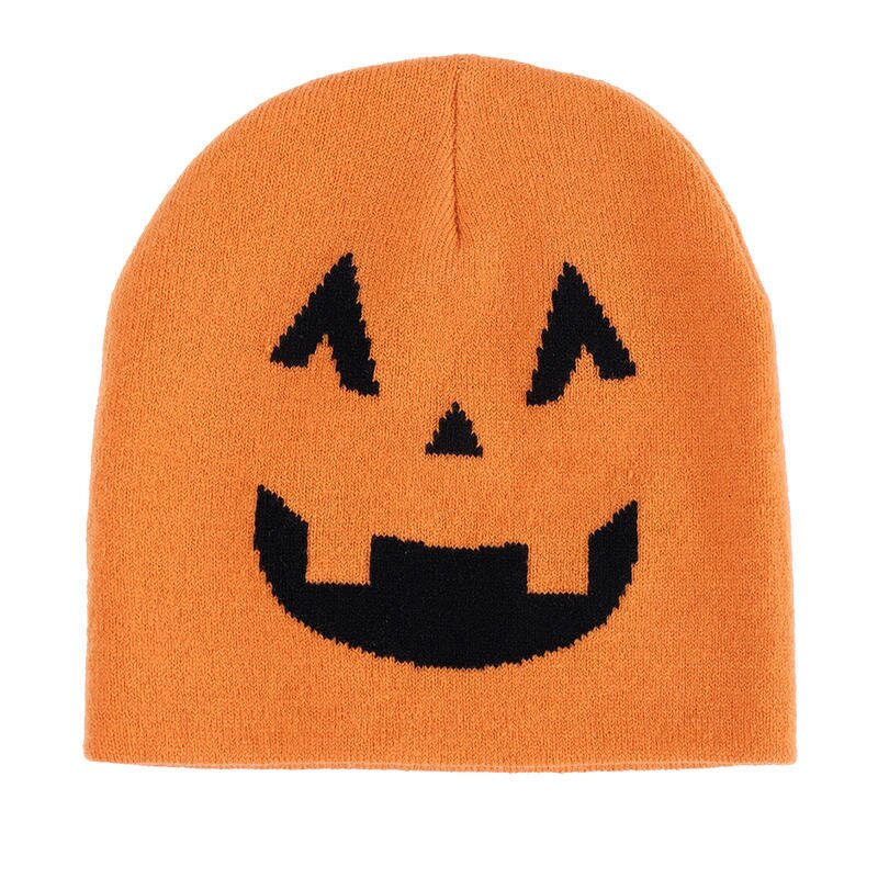Winter Beanie Cap Factory - OEM Custom Logo Warm Jacquard Demon Ghost Hat Cute Outdoor Halloween