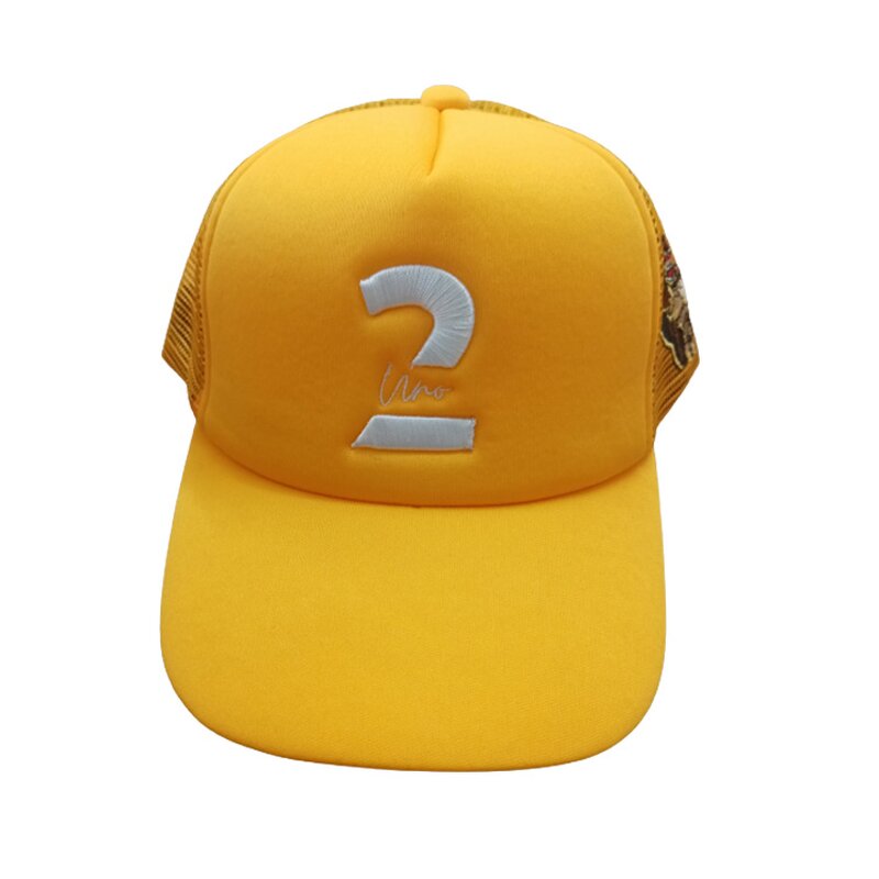 Promotional Tracker Hat Factory - OEM Wholesale Custom Yellow Foam Polyester 3D Embroidery