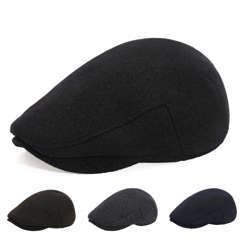 Flat Beret Hat Factory - OEM Wholesale Wool Tweed Herringbone Design