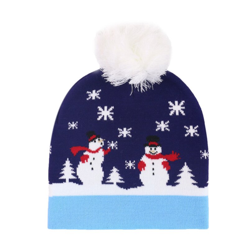 Jacquard Beanie Caps Factory - OEM New Style Hairball Embroidery 100% Cotton Warm Winter Knitted