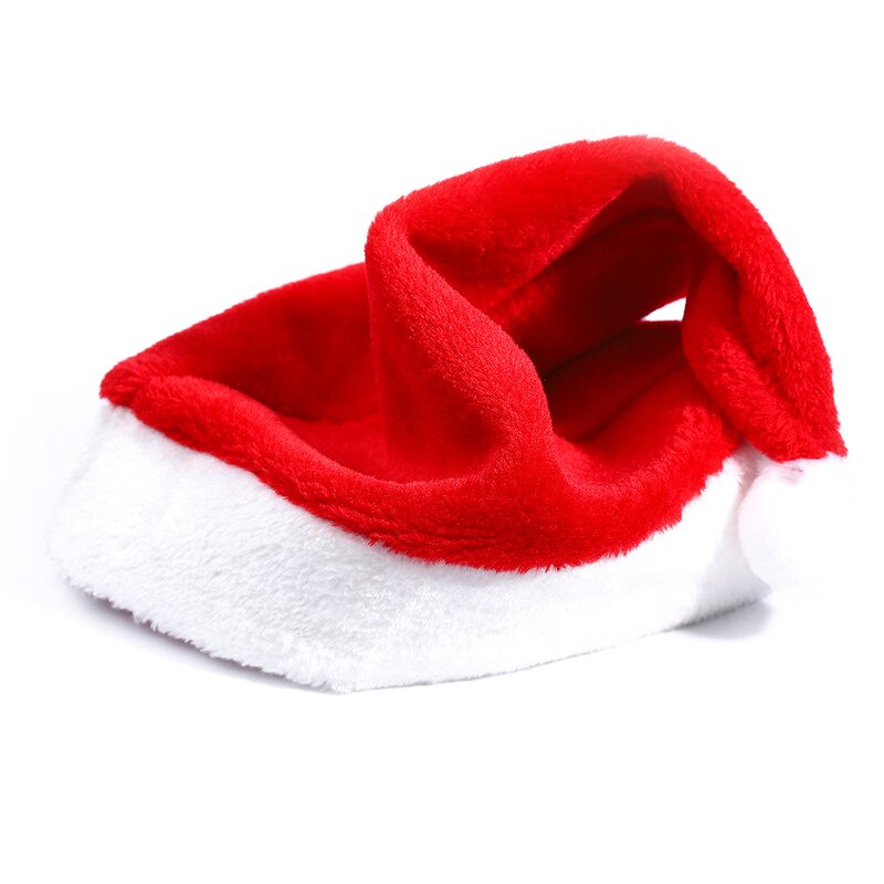 LED Lights Christmas Hat Factory - OEM Customized New Year Winter Party Cotton Plush Puff Printing