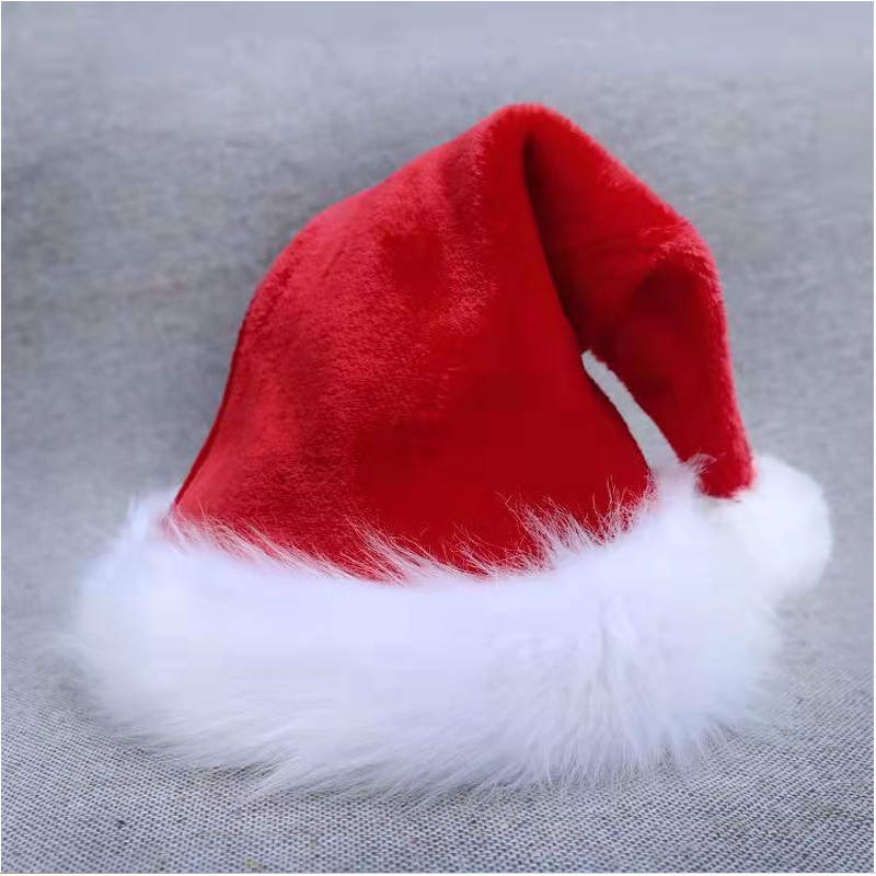 Christmas Cap Factory - OEM Ultra Soft Red Festival Party Decoration Classic Santa Claus Hat