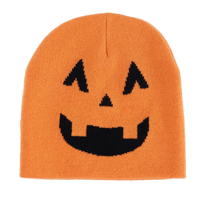 Embroidered Pumpkin Beanie Cap Factory - OEM Custom 100% Cotton Winter & Halloween Wear Headwear