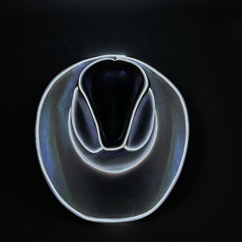 LED Flashing Neon Party Hat Factory - OEM Halloween Christmas Colorful Sequin Glitter Cowboy Cosplay