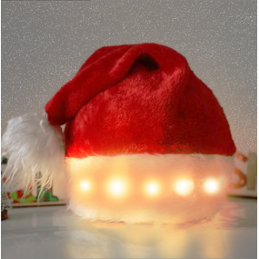 LED Santa Hat Factory - OEM Custom Logo 3D Embroidered Glowing Christmas Beanies for New Year Party